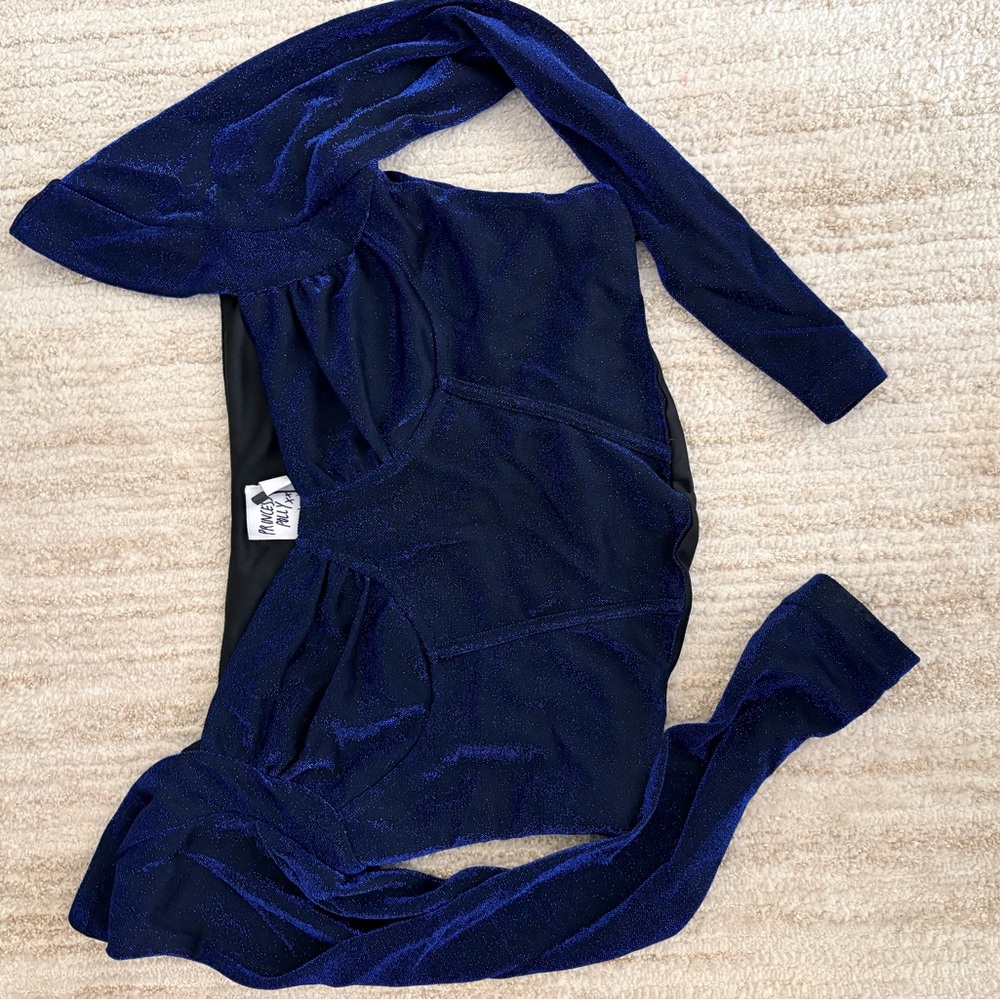 Princess Polly blue shimmer top